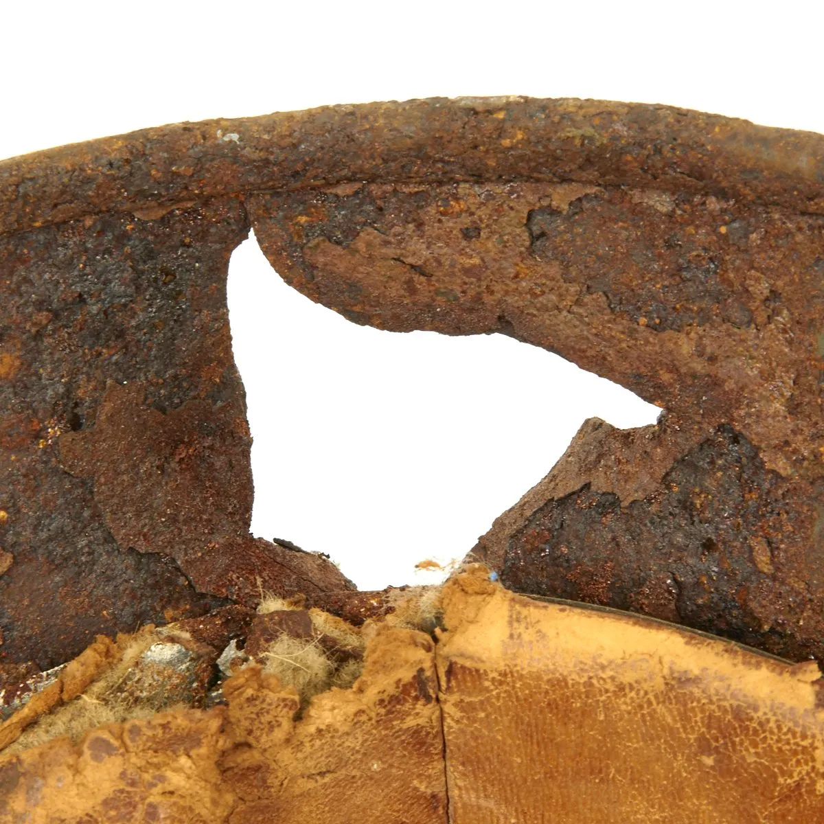 Original German WWII KIA Shot Through M40 Helmet