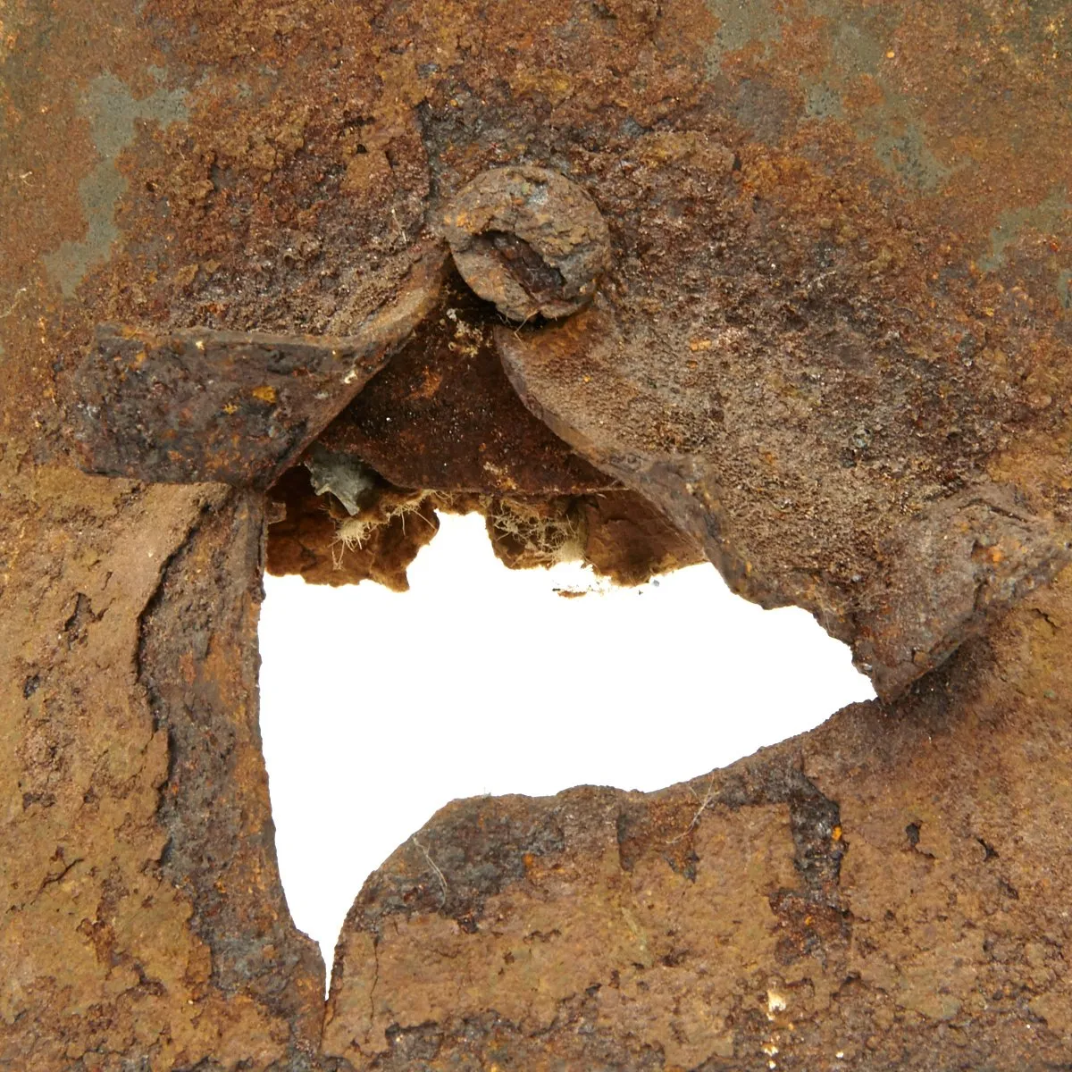 Original German WWII KIA Shot Through M40 Helmet