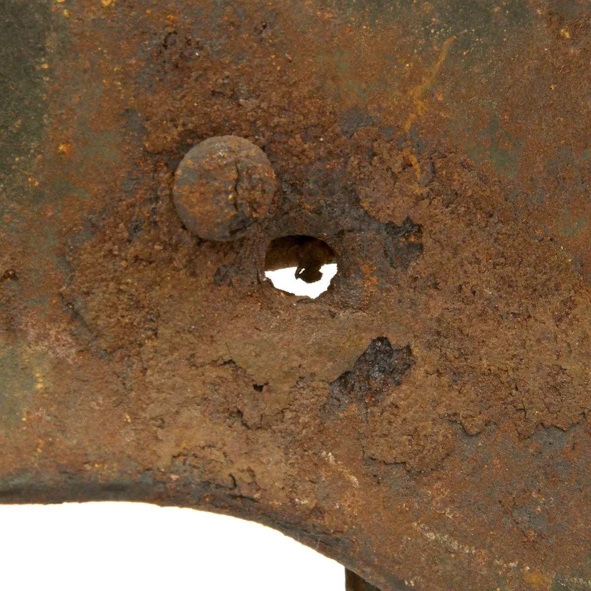 Original German WWII KIA Shot Through M40 Helmet